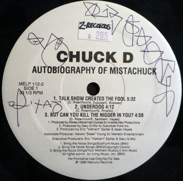 Chuck D : Autobiography Of Mistachuck (2xLP, Album, Promo)