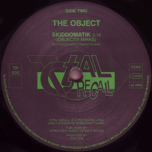 The Object : La La Dee (Tekkno-Mix) (12")