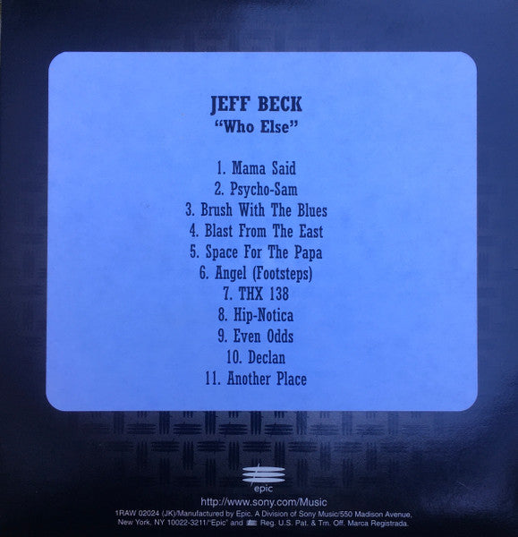 Jeff Beck : Who Else! (CDr, Advance, Promo)