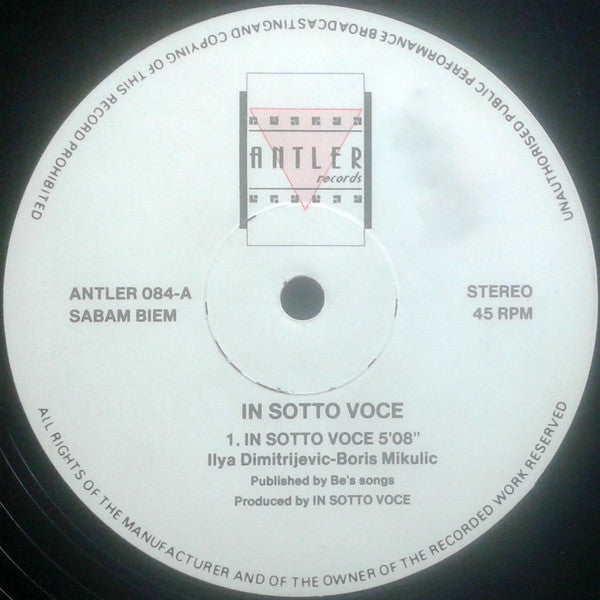 In Sotto Voce : In Sotto Voce (12", RP)
