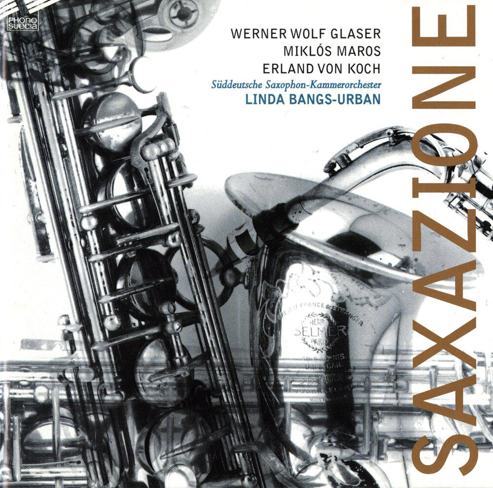 the album cover for SÃ¼ddeutsche Saxophon-Kammerorchester - Saxazione