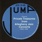 the album cover for Private Treasures From Allegheny Jazz Concerts 195 - Private Treasures From Allegheny Jazz Concerts 1950's-2000