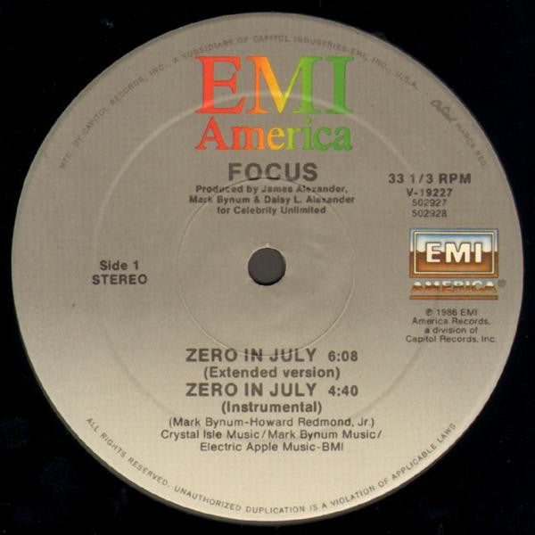 Focus (8) : Zero In July (12")