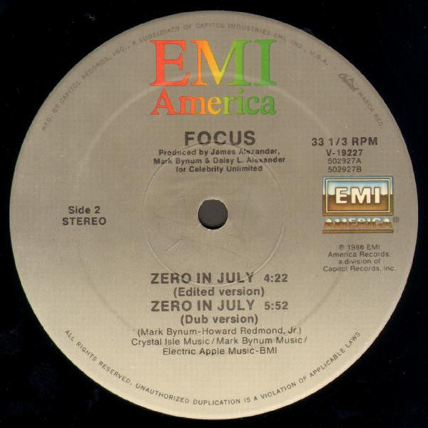 Focus (8) : Zero In July (12")