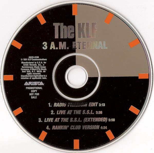 The KLF : 3 A.M. Eternal (CD, Single, Promo)