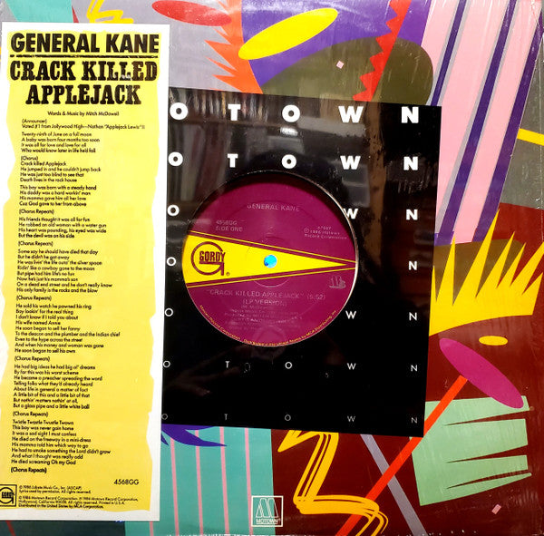 General Kane : Crack Killed Applejack (12")