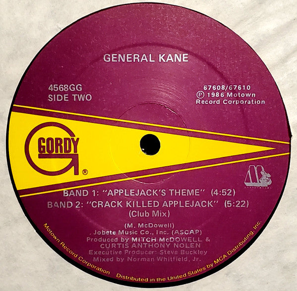 General Kane : Crack Killed Applejack (12")