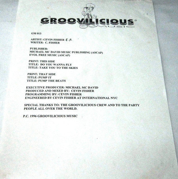 Cevin Fisher : Cevin Fisher EP (12", EP, Promo, W/Lbl)