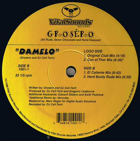 Grosero : Damelo (12")