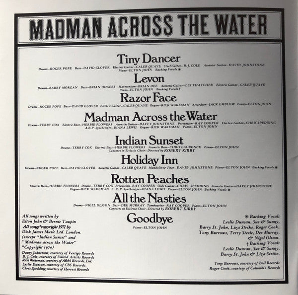 Elton John : Madman Across The Water (CD, Album, RE, RM, 24k)
