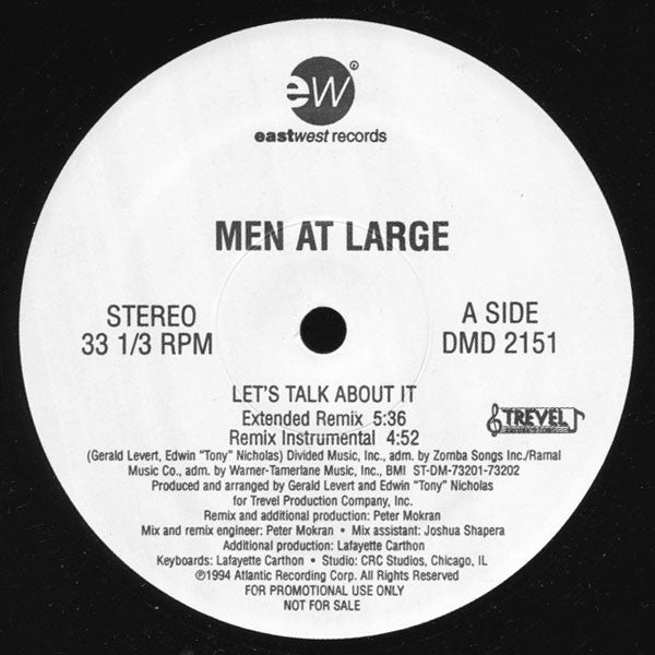 Men At Large : Let's Talk About It (12", Promo)