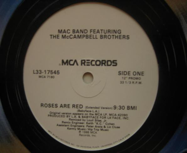 Mac Band Featuring The McCampbell Brothers : Roses Are Red (12", Promo)