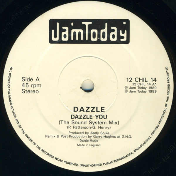 Dazzle (3) : Dazzle You (12")