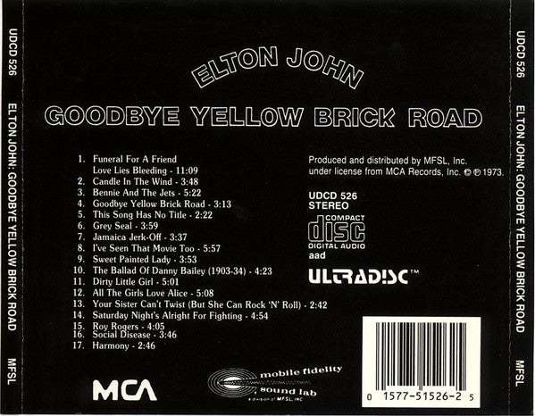 Elton John : Goodbye Yellow Brick Road (CD, Album, RE, RM)