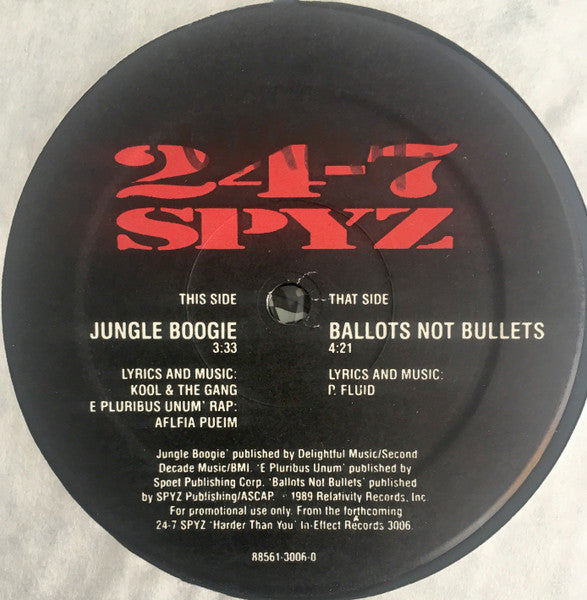 24-7 Spyz : Jungle Boogie (12", Promo)