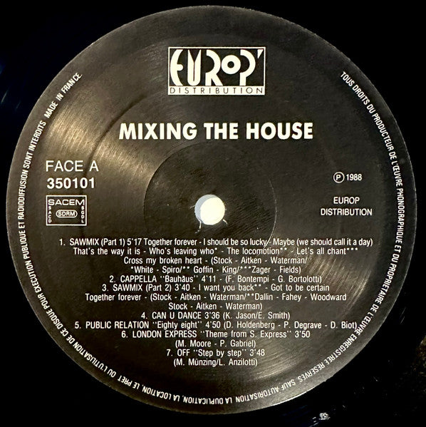 Various : Mixing The House (LP, Comp, Mixed)