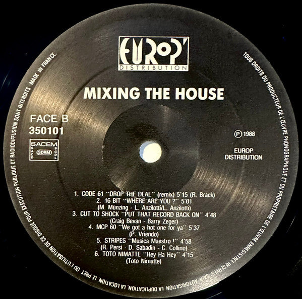 Various : Mixing The House (LP, Comp, Mixed)