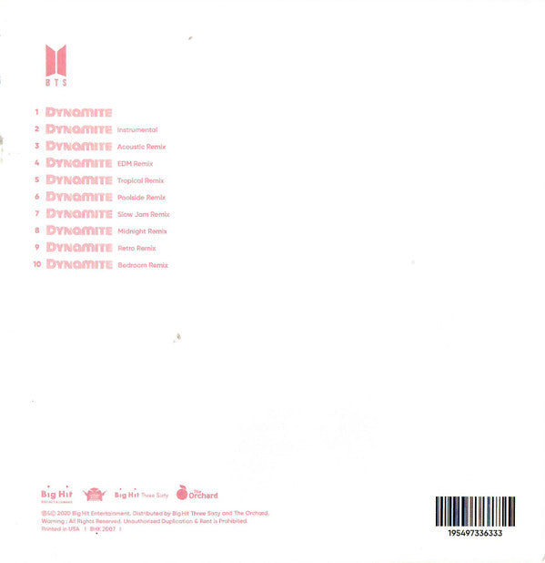BTS (4) : Dynamite (CD, Single, Ltd)