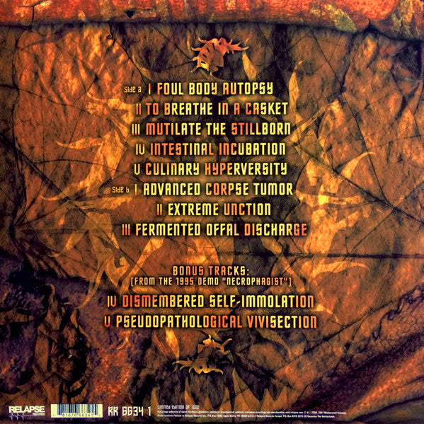 Necrophagist : Onset Of Putrefaction (LP, Album, Ltd, RE, Ora)