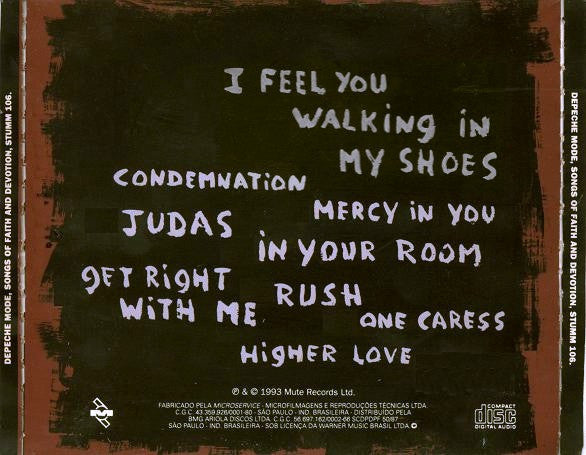 Depeche Mode : Songs Of Faith And Devotion (CD, Album)