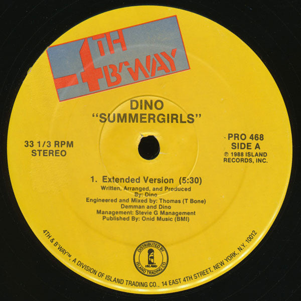 Dino (2) : Summergirls (12", Promo)