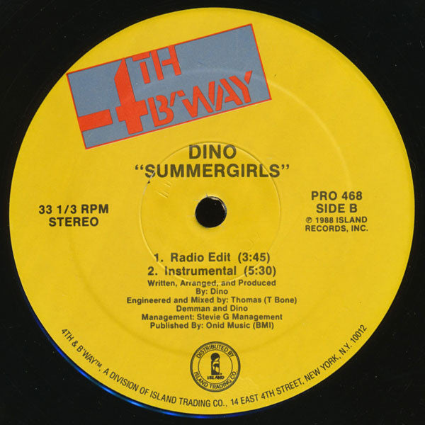 Dino (2) : Summergirls (12", Promo)