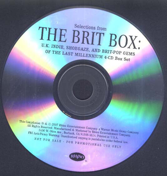 Various : Selections From The Brit Box: U.K. Indie, Shoegaze, And Brit-Pop Gems Of The Last Millennium (CDr, Promo, Smplr)