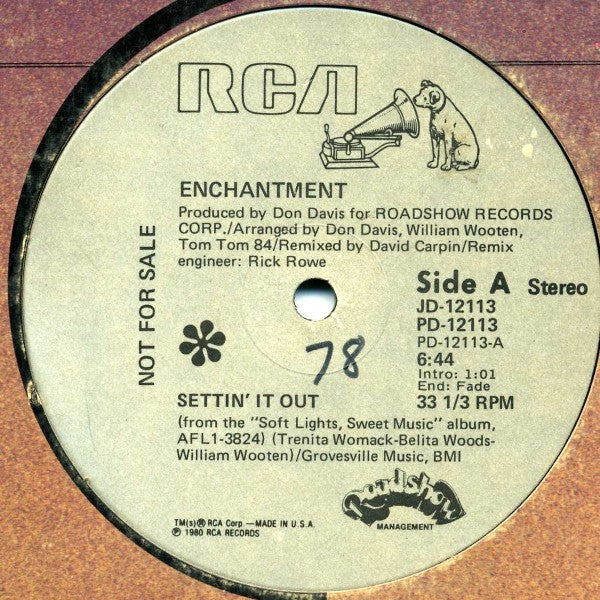Enchantment : Settin' It Out / Are You Ready For Love (12", Promo)