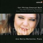the album cover for Ana-Marija Markovina - Wurttemberg Sonatas / Piano Concerto in D minor