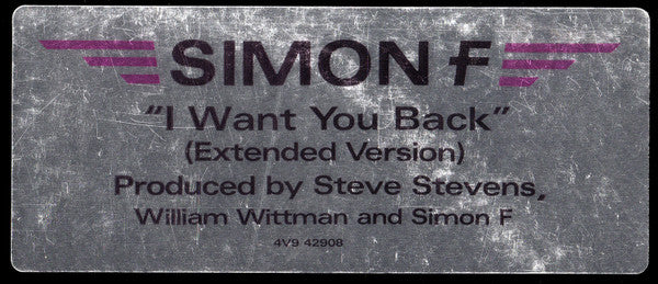 Simon F* : I Want You Back (12")