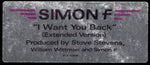 Simon F* : I Want You Back (12")