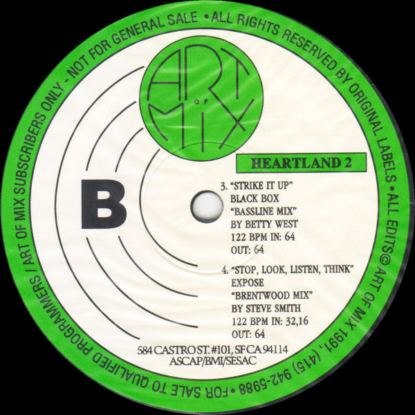 Various : Art Of Mix - Remixes For The Masters - Heartland 2 (12", Promo)