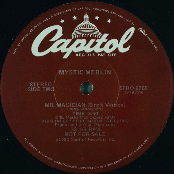 Mystic Merlin : Mr. Magician (12", Promo)