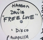 Hanson & Davis : Free Love (12", Promo, W/Lbl)