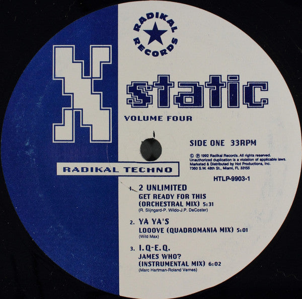 Various : X-Static Volume 4 - Radikal Techno (2xLP, Comp)
