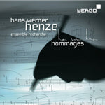 the album cover for Ensemble Recherche - Hommages