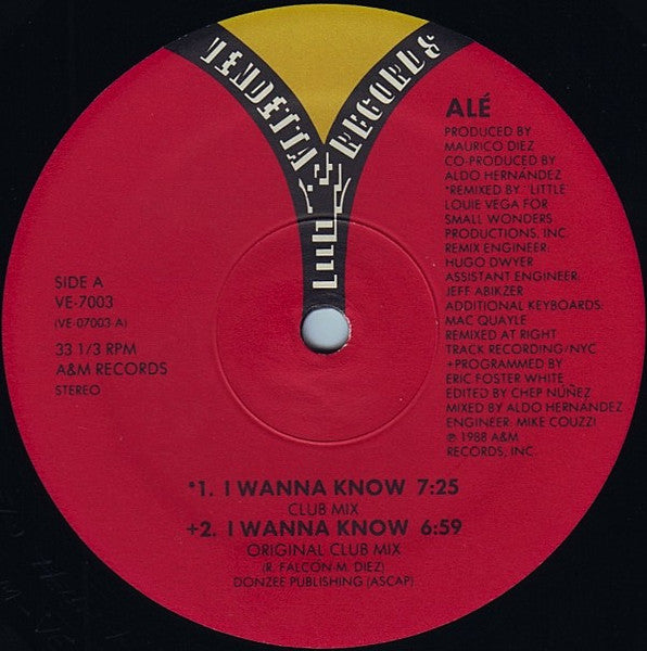 Alé : I Wanna Know (12")