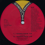 Alé : I Wanna Know (12")