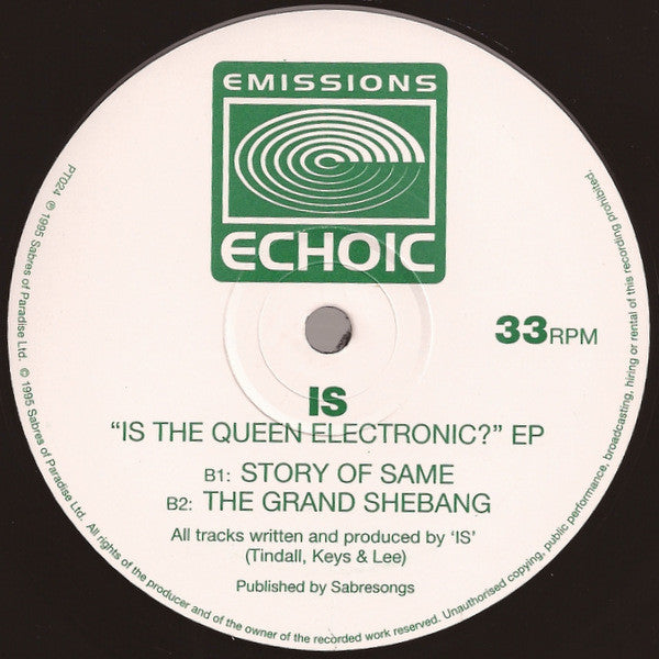 Is : Is The Queen Electronic? (12")