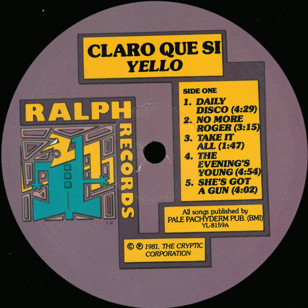 Yello : Claro Que Si (LP, Album, Gre)