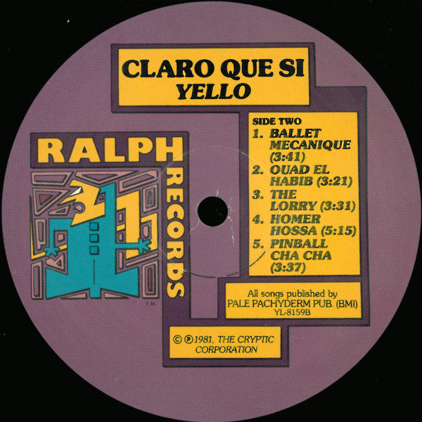 Yello : Claro Que Si (LP, Album, Gre)