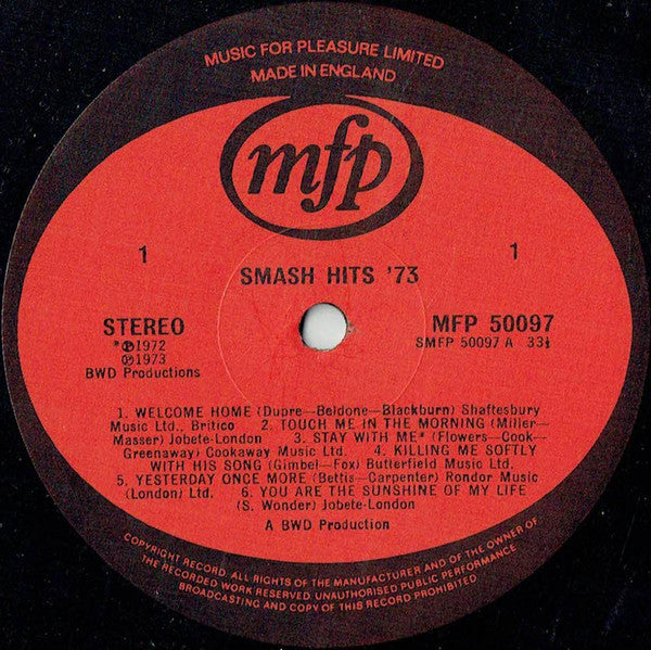 Unknown Artist : Smash Hits '73 (LP)