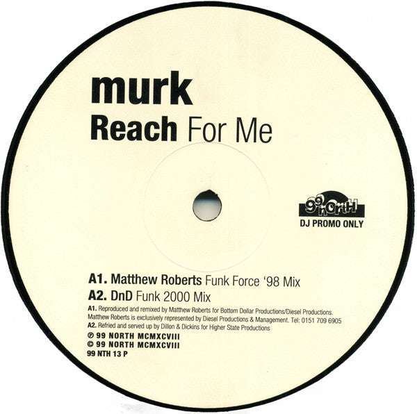 Murk : Reach For Me (2x12", Promo)