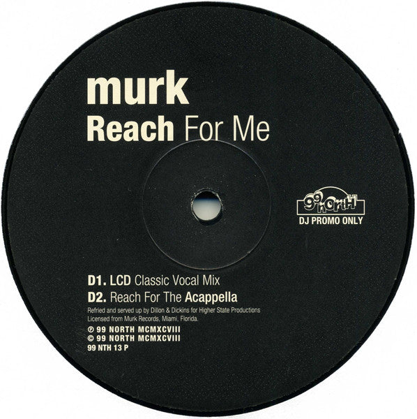 Murk : Reach For Me (2x12", Promo)