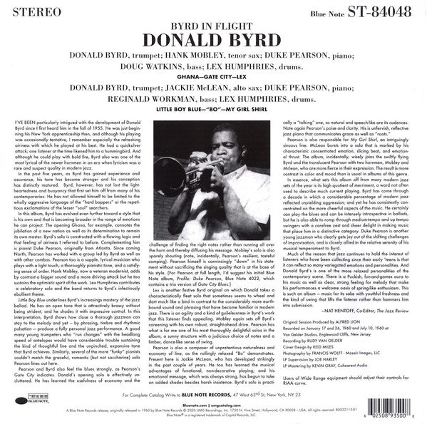 Donald Byrd : Byrd In Flight (LP, Album, RE, 180)