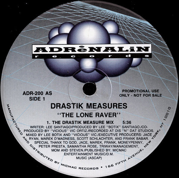 Drastik Measures : The Lone Raver (12", Promo)