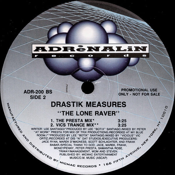 Drastik Measures : The Lone Raver (12", Promo)