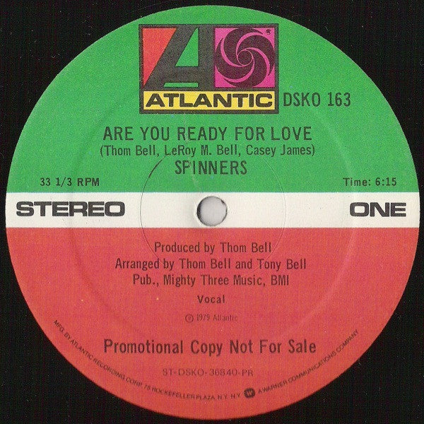 Spinners : Are You Ready For Love / Once You Fall In Love (12", Promo)