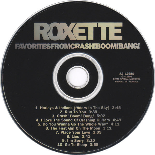 Roxette : Favorites From Crash! Boom! Bang! (CD, Promo)