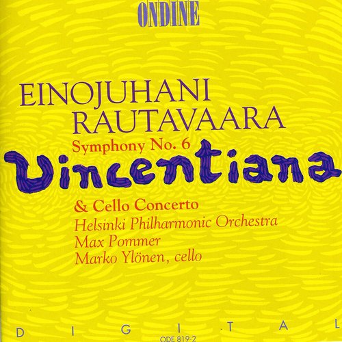 the album cover for Marko Ylonen - Symphony 6 "Vincentiana" / Cello Concerto